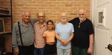 Murilo Barquette, Tim Rescala, Maria Vitória, Jayme Leibovich e Lionel Fischer