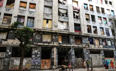 Rio de Janeiro (RJ), 04/07/2024 – Fachada da Ocupação Zumbi dos Palmares, no centro do Rio. Foto: Tomaz Silva/Agência Brasil