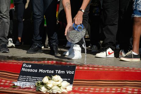 RIO DE JANEIRO (RJ), 24/07/2023 – Ato relembra 30 anos da Chacina da Candelária, no centro da capital fluminese. Foto: Tomaz Silva/Agência Brasil