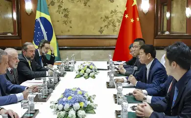 Presidente da República, Luiz Inácio Lula da Silva, durante audiência concedida ao Presidente e fundador da GWM Motors, Jack Wei. Pequim - China  Foto: Ricardo Stuckert / PR
