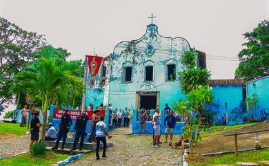 20/09/2023, Boipeba comemora 406 anos da Festa do Divino com tombamento da igreja. Foto: Pref. Municipal de Cairu