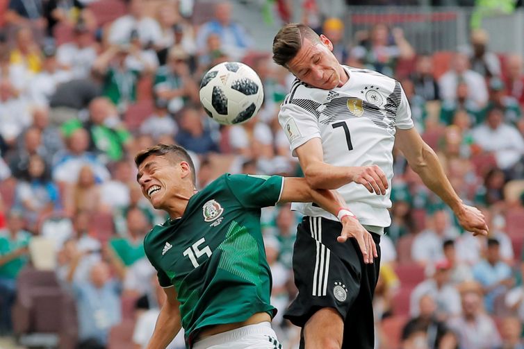 Jogo Alemanha contra México, pelo Grupo F da Copa do Mundo 2018, em Moscou