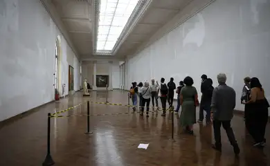 Rio de Janeiro (RJ) 13/01/2025 – Fechado desde 2020, o Museu Nacional de Belas Artes celebra 88 anos com exibição do andamento de sua reforma estrutural e palestra com arquitetos que trabalham no projeto. Foto: Fernando Frazão/Agência Brasil