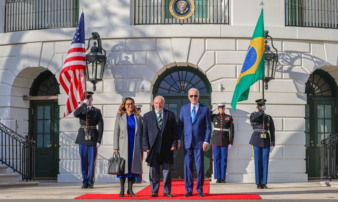 Lula e Janja se encontram com o presidente dos EUA, Joe Biden