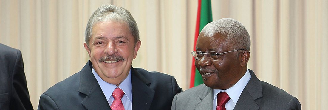 Lula encontra o presidente de Moçambique Armando Guebuza