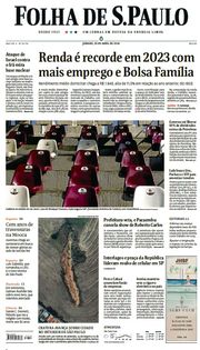 Capa do Jornal Folha de S. Paulo Edição 2024-04-20