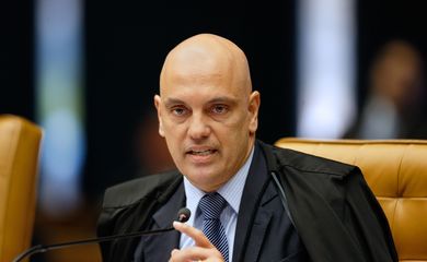 Brasília - Ministro Alexandre de Moraes durante sessão do Supremo Tribunal Federal (STF) para decidir se parlamentares podem ser afastados do mandato (Rosinei Coutinho/SCO/STF)