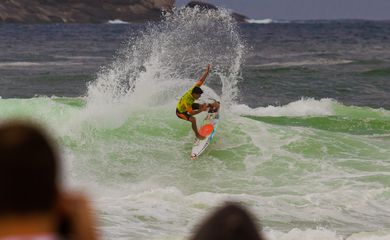 Rio de Janeiro - O surfista paulista Gabriel Medina durante o Billabong Rio Pro 2014, etapa brasileira do circuito mundial de surfe (WCT), na praia da Barra da Tijuca