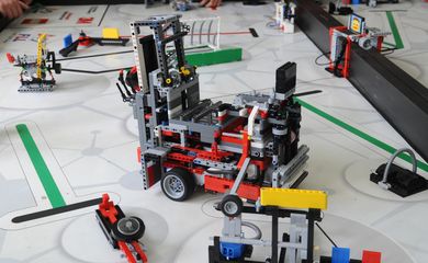 Começa hoje a etapa nacional do Torneio de Robótica First Lego League, que vai reunir 600 estudantes de 18 estados. A competição vai até domingo, no Centro de Convenções Ulysses Guimarães (Antonio Cruz/Agência Brasil)