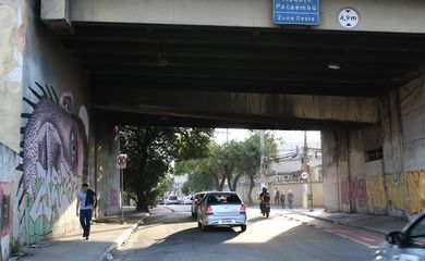 Viaduto Pacaembu, zona oeste de São Paulo.