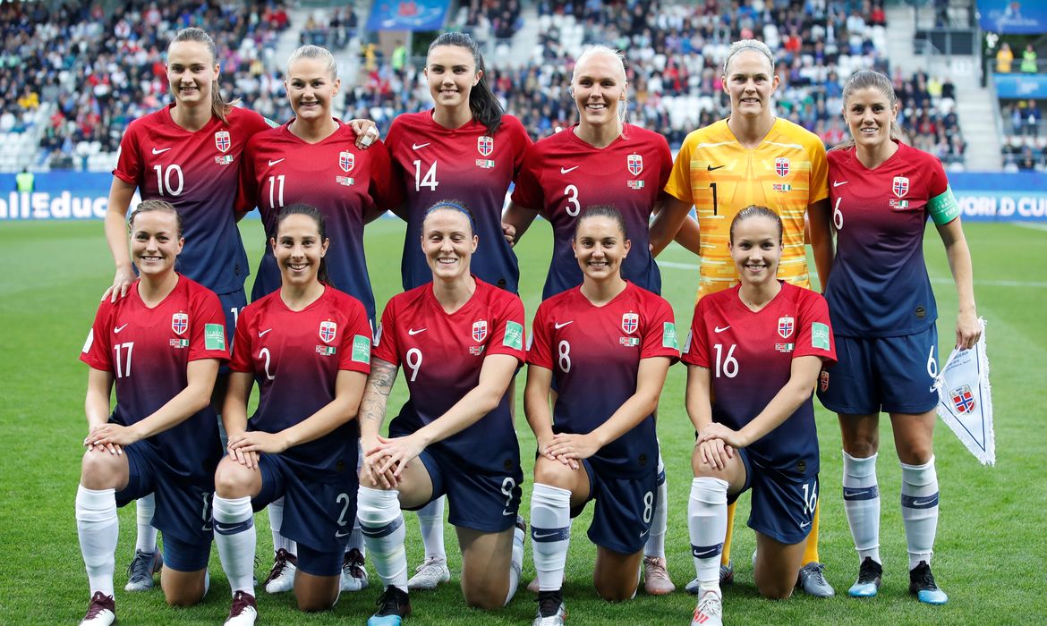 Seleção da Noruega na Copa do Mundo de Futebol Feminino - França 2019. 