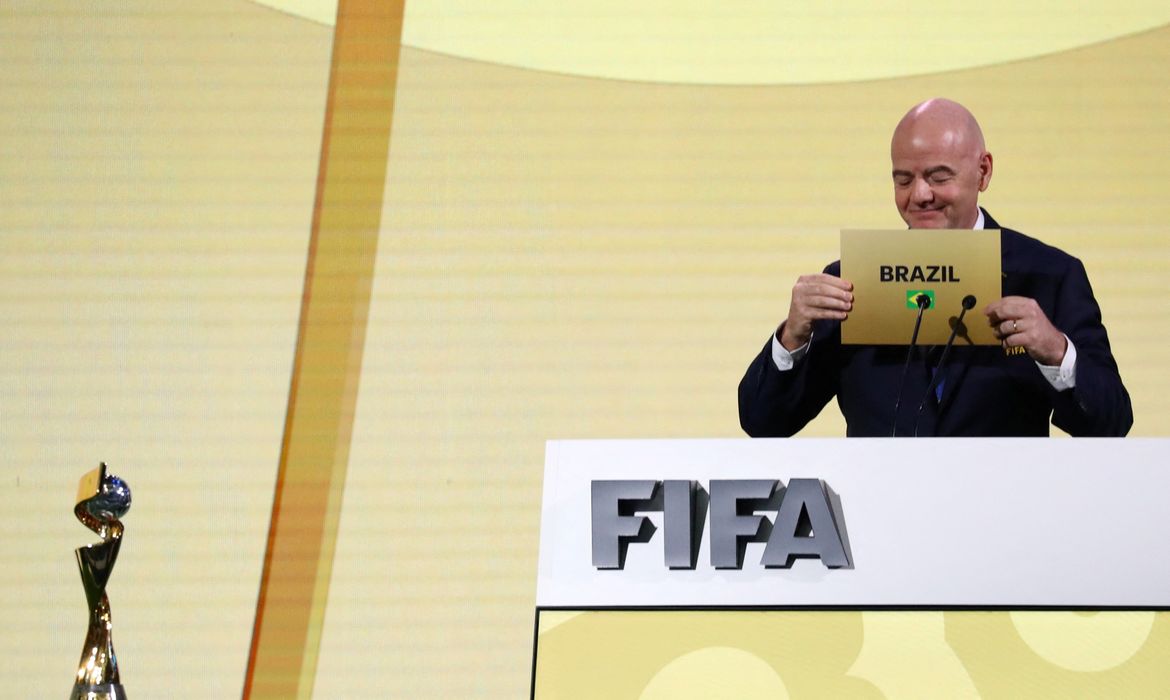 Presidente da Fifa Gianni Infantino em Congresso da Fifa
 17/5/2024    REUTERS/Chalinee Thirasupa