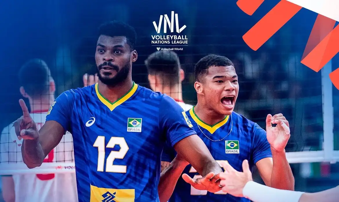 seleção brasileira masculina de vôlei vence Bulgária na Liga das Nações, por 3 sets a 0 - em 26/06/2022