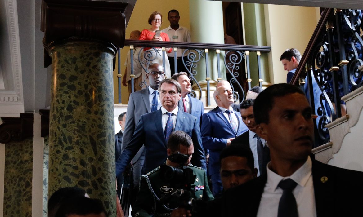  O presidente da República, Jair Bolsonaro, se encontra com o prefeito Marcelo Crivella no Palácio da Cidade