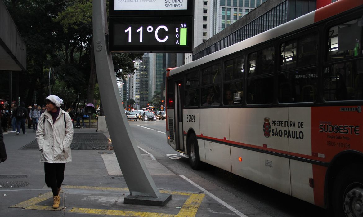 São Paulo (SP)-  As temperaturas  baixas Regiões Sul, Sudeste, em partes da Região Centro-Oeste. Foto Rovena Rosa/Agência Brasil
