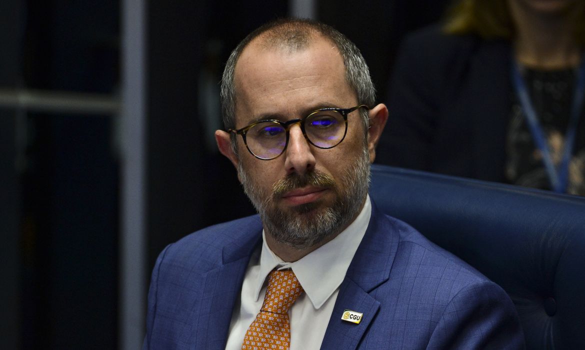 Brasília (DF), 15/02/2023 - O ministro da CGU, Vinícius de Carvalho, durante sessão solene do Congresso Nacional que comemora os 130 anos de atividade do Tribunal de Contas da União.