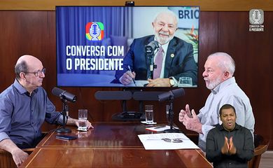 Brasília (DF), 29.08.2023 - Presidente Lula é entrevistado por Marcos Uchoa no programa Conversa com o Presidente, no Palácio da Alvorada, em Brasília. Imagem: Canal Gov