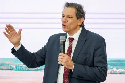 Brasília (DF) 09/04/2024 – O ministro da Fazenda, Fernando Haddad durante anuncio de novas medidas de ajuda e apoio ao Rio Grande do Su
Foto: José Cruz/Agência Brasil