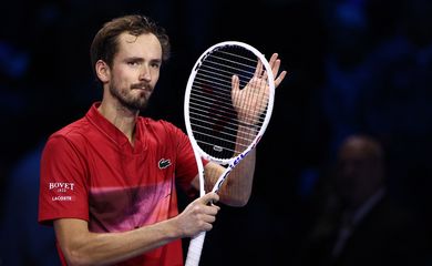 Daniil Medvedev no ATP Finals
 12/11/2024   REUTERS/Guglielmo Mangiapane