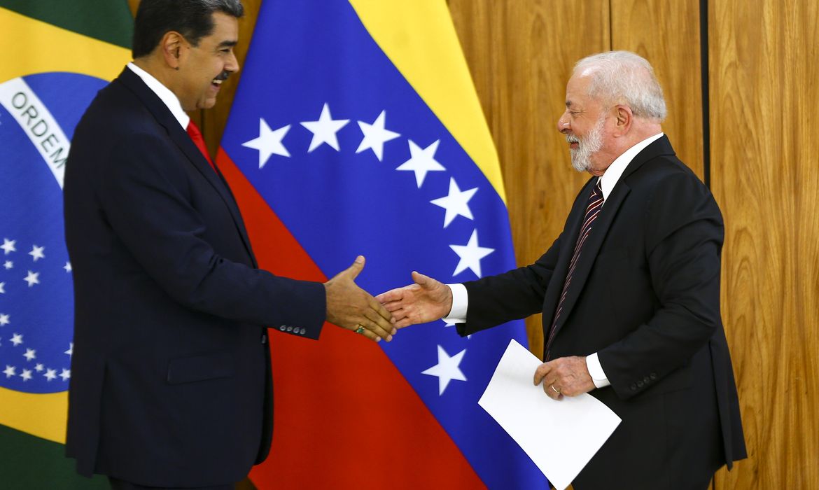 Brasília (DF), 29/05/2023 - O presidente Luiz Inácio Lula da Silva recebe o presidente da Venezuela, Nicolás Maduro, no Palácio do Planalto. Foto: Marcelo Camargo/Agência Brasil