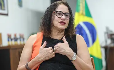 Brasília (DF), 11/10/2025 – Ministra Luciana Santos (Ciência e tecnologia), fala sobre a nova vacina para Covid-19.
Foto: Valter Campanato/Agência Brasil