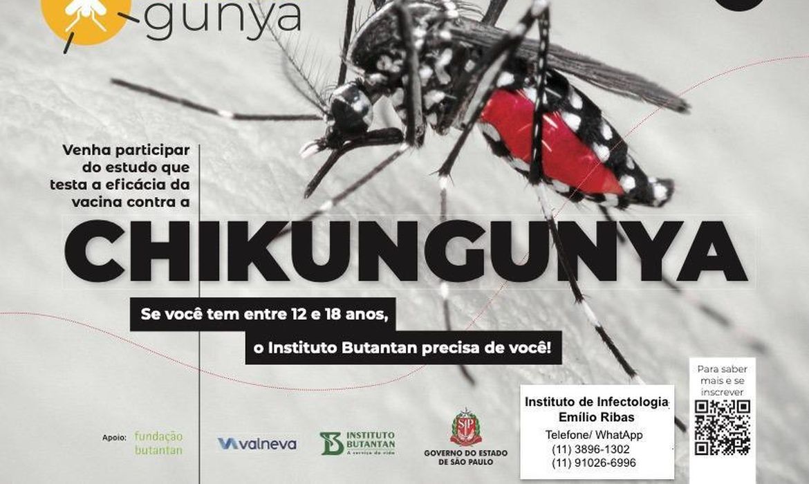 Emílio Ribas recruta voluntários adolescentes para teste de vacina contra chikungunya