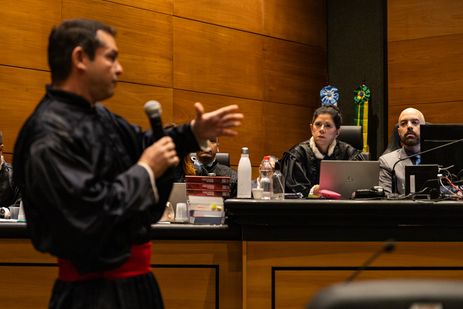 Rio de Janeiro (RJ), 31/10/2024 - Julgamento de Ronnie Lessa e Elcio Queiroz no tribunal do juri do caso Marielle e Anderson. Foto: Brunno Dantas/TJRJ