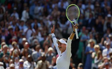 Barbora Krejcikova comemora vitória e título em Wimbledon
13/07/2024
REUTERS/Hannah Mckay