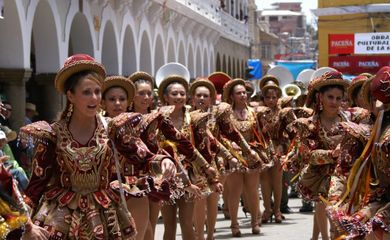 Bolivia- 12/02/2024 Festival folclórico e religioso da cidade de Oruro, o mais importante da Bolívia. Com seu desfile de blocos e trajes típicos, o evento é conhecido como o segundo maior carnaval da América Latina. Foto reprodução