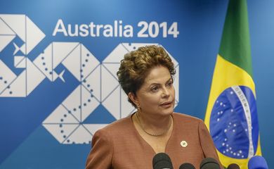 Presidenta Dilma Rousseff durante entrevista coletiva após a Cúpula G20 ( Roberto Stuckert Filho/PR)