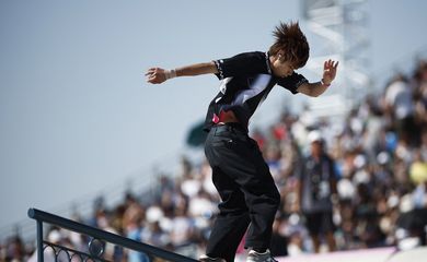 Yuto Horigome, do Japão, na final do skate street masculino em Paris
29/07/2024
REUTERS/Benoit Tessier