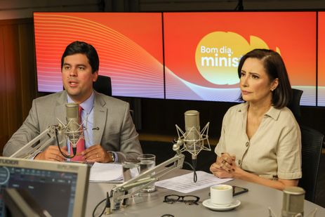 Brasília (DF) 11/02/2026 - O ministro dos Esportes, André Fufuca, participa do programa Bom Dia, Ministro. Apresentado por Karine Melo. Foto: Fabio Rodrigues-Pozzebom/ Agência Brasil