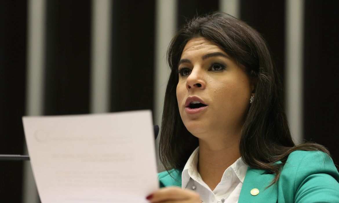 Brasília - A segunda secretária da Mesa Diretora da Câmara, Mariana Carvalho (PSDB-RO), faz a leitura em plenário do parecer pela inadmissibilidade da denúncia contra Temer  (Fabio Rodrigues Pozzebom/Agência Brasil)