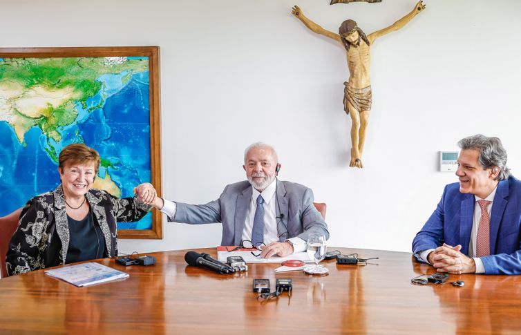 Brasília (DF), 04.03.2024 - Presidente Lula recebe a Diretora-Geral do Fundo Monetário Internacional- FMI, Kristalina Georgieva. Foto: Ricardo Stuckert/PR