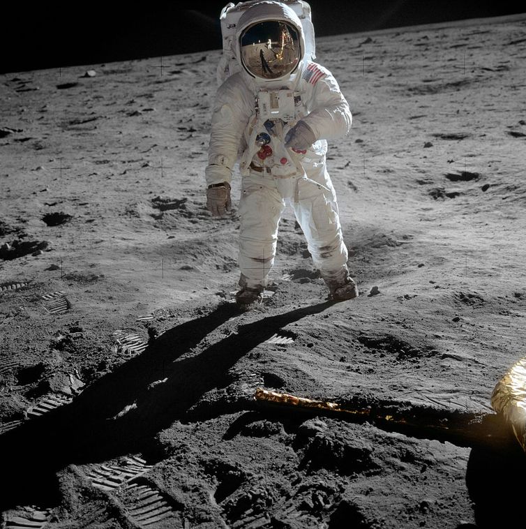 Astronauta Buzz Aldrin na Lua