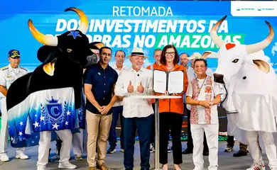 27.05.2026 - Presidente da República, Luiz Inácio Lula da Silva, durante anúncio da retomada de investimentos da Petrobras no Amazonas. Manaus - AM.

Foto: Ricardo Stuckert / PR