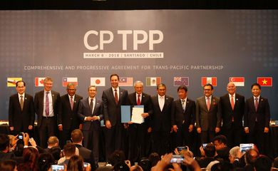 Membros da Parceria Transpacífico  (TPP11) assinaram o acordo em Santiago do Chile 