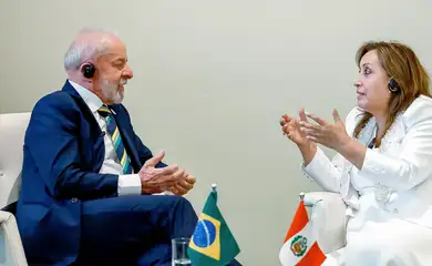 Presidente da República, Luiz Inácio Lula da Silva, durante reunião bilateral com a Presidenta da República do Peru, Dina Boluarte. Sede das Nações Unidas, Nova York (EUA)