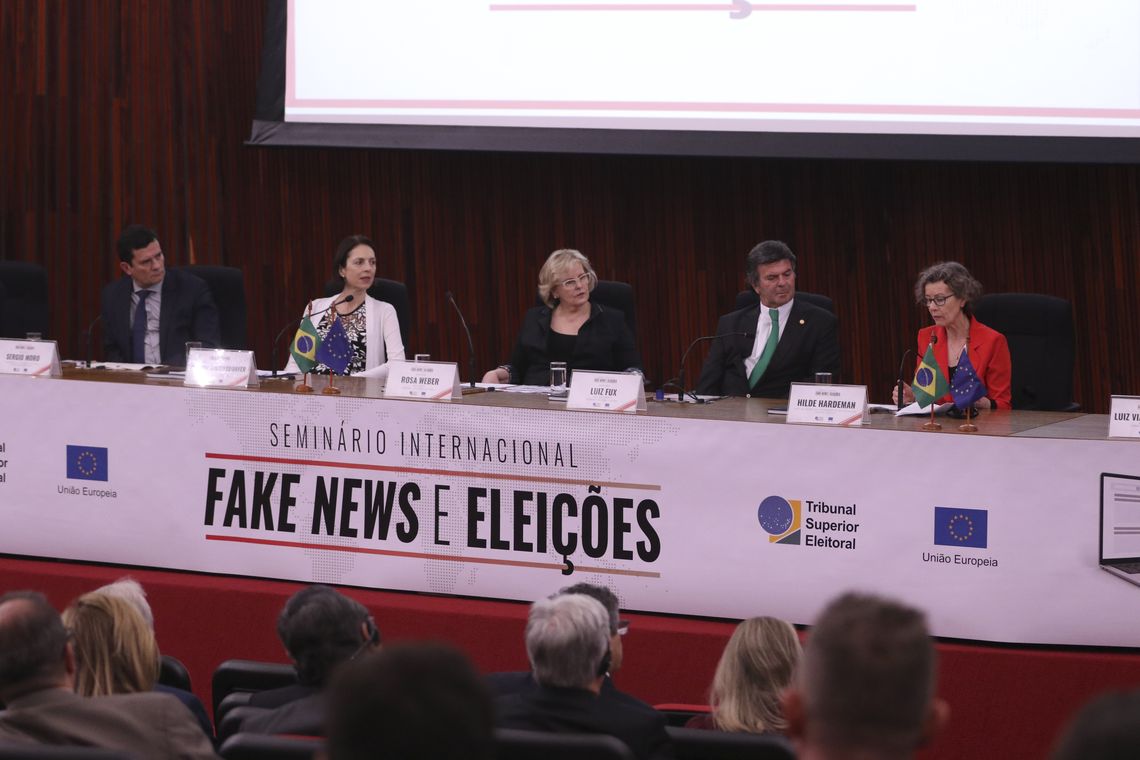 O Tribunal Superior Eleitoral (TSE) realiza em Brasília, o Seminário Internacional Fake News e Eleições.