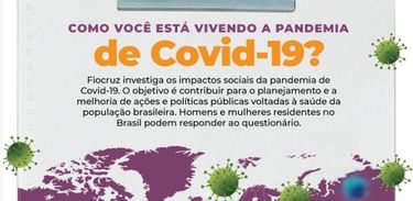 Participe da pesquisa da Fiocruz sobre o impacto social da pandemia no Brasil