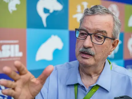 Campo Grande (MS), 26/03/2026 – O Diretor do departamento de conservação e biodiversidade do MMA, Bráulio Dias, durante entrevista para agência Brasil, fala sovre entrevista sobre o Atlas , na COP15.
Foto: Rafa Neddermeyer/Agência Brasil