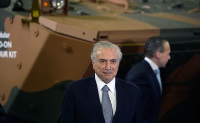 Rio de Janeiro - O presidente Michel Temer visita a feira de defesa e segurança LAAD 2017 no Riocentro (Fernando Frazão/Agência Brasil)