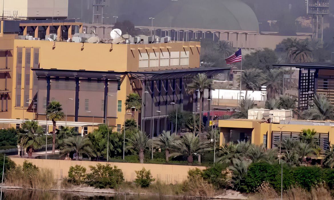 Perimeters around the U.S. embassy in Baghdad were under heightened security measures on Tuesday (January 7), amid rising tensions between the countries following the death of a top Iranian military commander in Iraq last week.