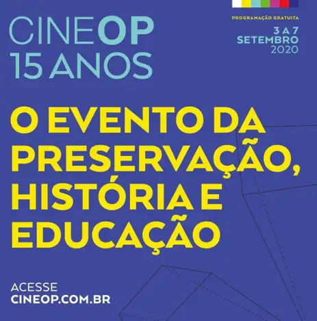 Cartaz Mostra de Cinema de Ouro Preto - CineOP que celebra 15 anos em 2020