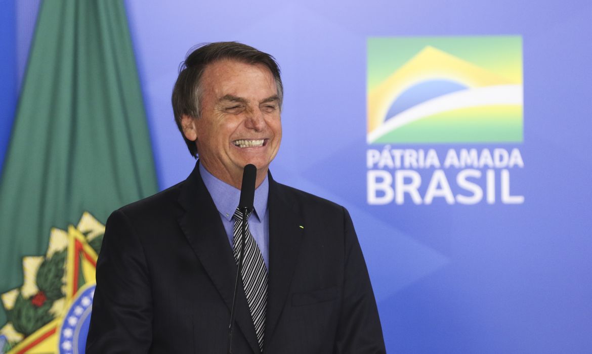  O presidente Jair Bolsonaro, participa da Solenidade de Sanção do Projeto de Lei de Conversão 21/2019 (MP da Liberdade Econômica)