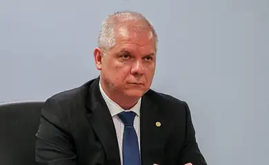 Brasília-DF, 19/07/2023, O presidente do INSS, Alessandro Stefanutto, durante entrevista coletiva sobre a modernização tecnológica da folha de pagamentos do INSS, na sede da Dataprev, em Brasília. Foto: José Cruz/Agência Brasil