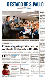 Capa do Jornal O Estado de S. Paulo Edição 2024-07-23