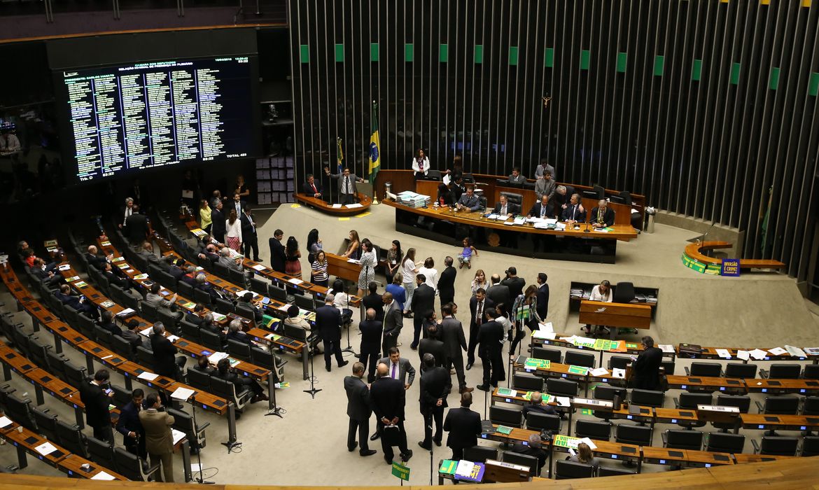 Brasília - Sessão plenária para a discutir o processo de impeachment da presidenta Dilma Rousseff  (Valter Campanato/Agência Brasil)
