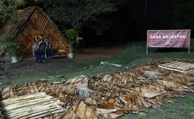 Belém (PA), 11/11/2025 - Casa Ancestral na Aldeia COP. Foto: Bruno Peres/Agência Brasil