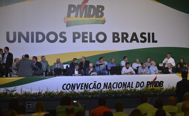 Brasília - O PMDB faz convenção nacional para a escolha dos membros do Diretório Nacional e da Comissão Executiva Nacional (Valter Campanato/Agência Brasil)